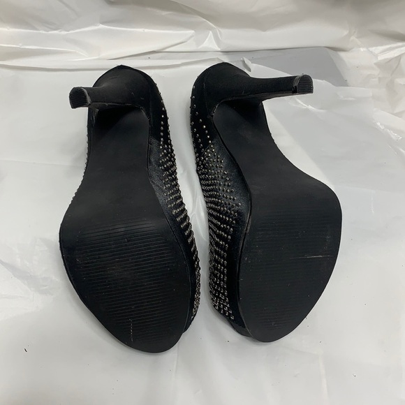 MADDEN Girl Luzter Black Studded open Toe Heel Size 6.5M - Picture 9 of 10